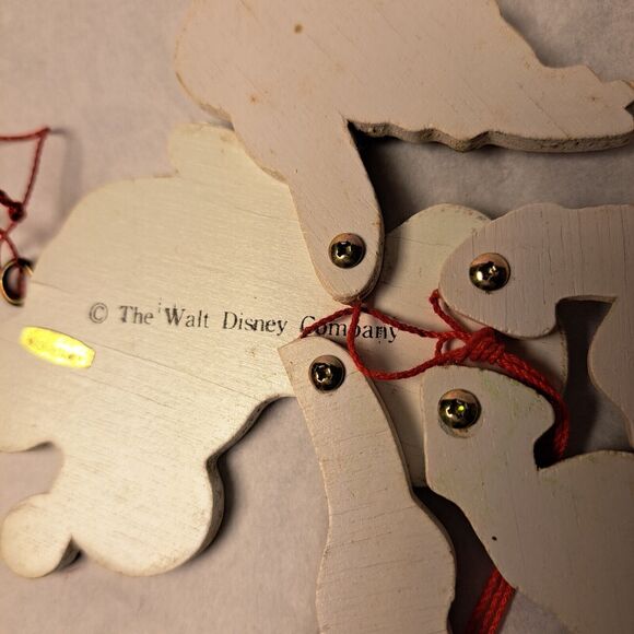 Kurt Adler Disney Minnie Mouse Wooden Christmas Pull Puppet Toy Ornament VINTAGE - Picture 3 of 7